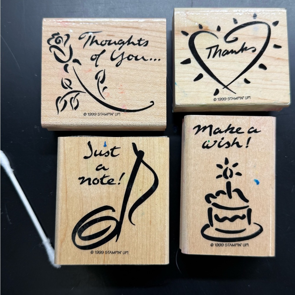 Stampin' Up! Wooden Stamp Set with Black Designs